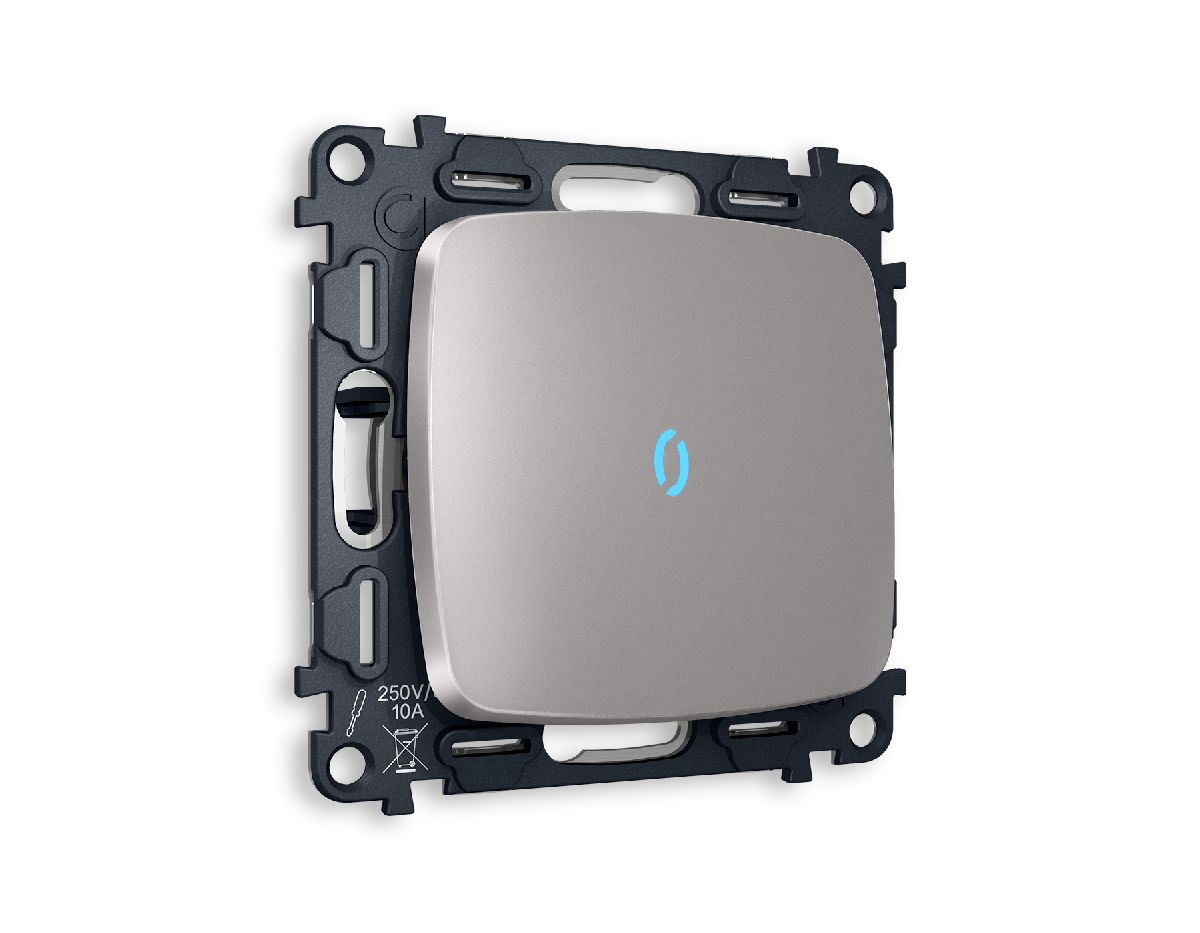 Комплект механизма 1-кл выключателя с подсветкой Ambrella Volt Omega MO502020