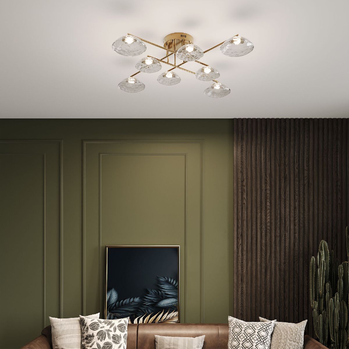 Потолочная люстра Eurosvet Ripple 50389 LED латунь a069026