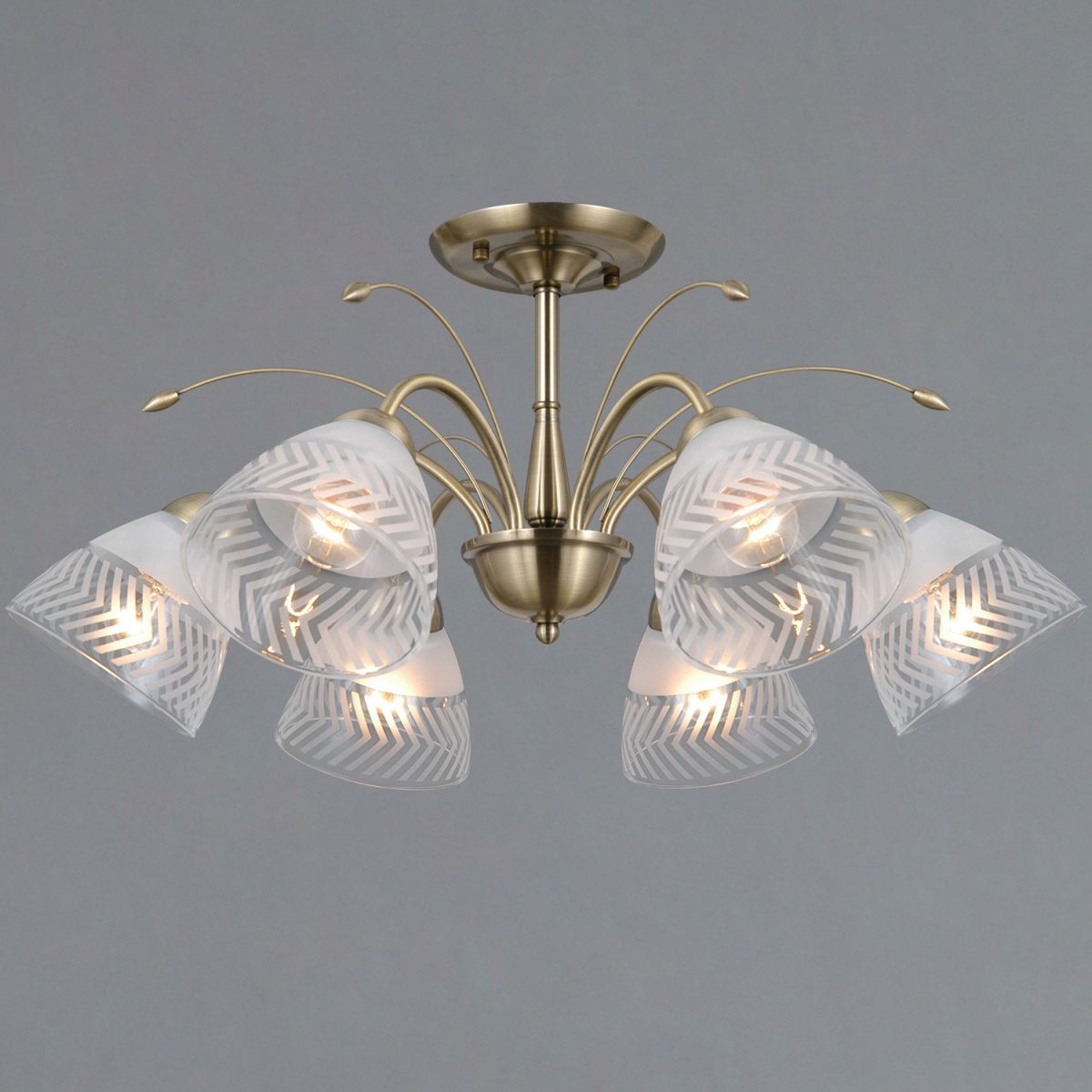 Люстра на штанге Illumico IL0594-6CSQ-25 AB AREZZO Люстра на штанге Illumico IL0594-6CSQ-25 AB AREZZO