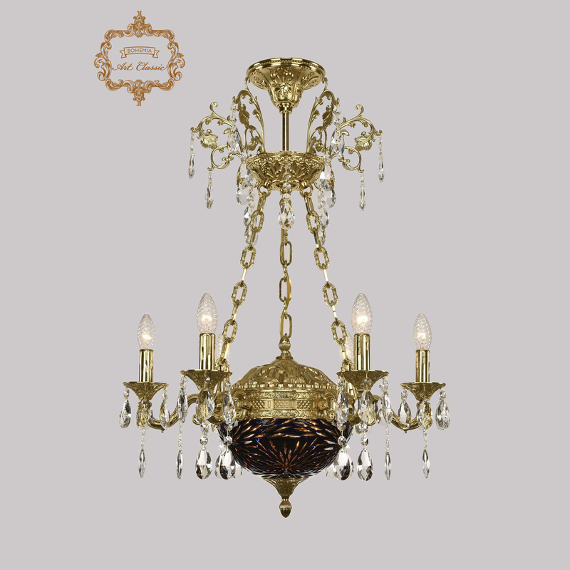 Подвесная люстра Art Classic 31.51.6.CK125SP.250SP.G.Sp.Amber.Blue.1A