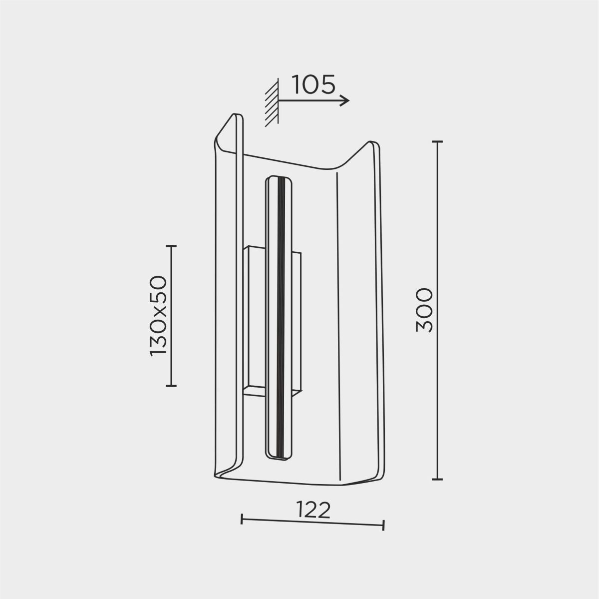Настенный светильник Modelux ML.590.300 BK
