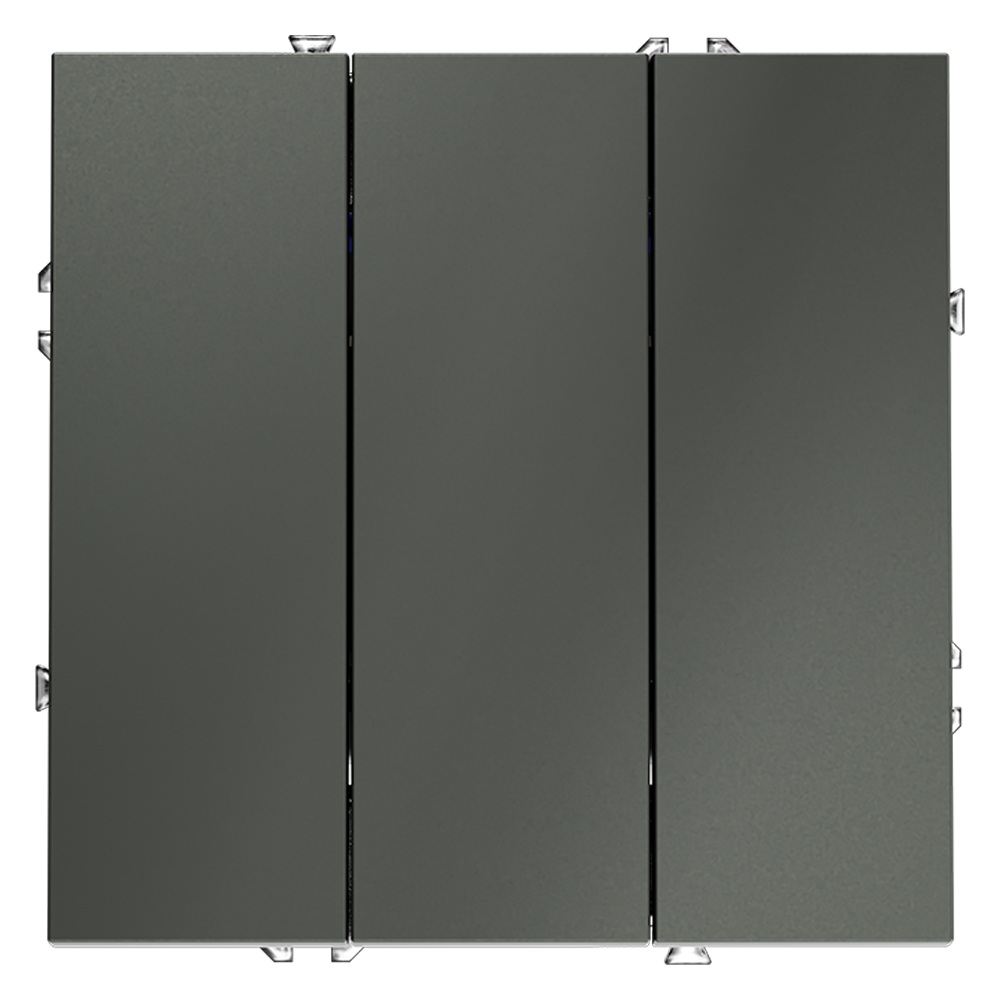 Выключатель трехклавишный Voltum S70 VLS030106 (титан)