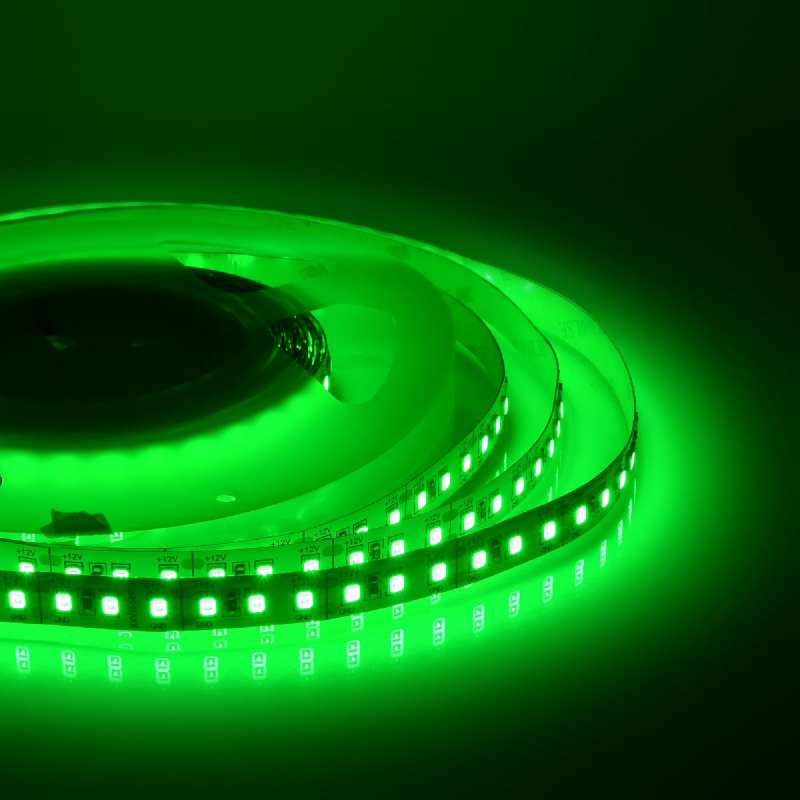 Светодиодная лента Apeyron 12В 2835 20Вт/м зеленый 5м IP20 00-105 Светодиодная лента Apeyron 12В 2835 20Вт/м зеленый 5м IP20 00-105