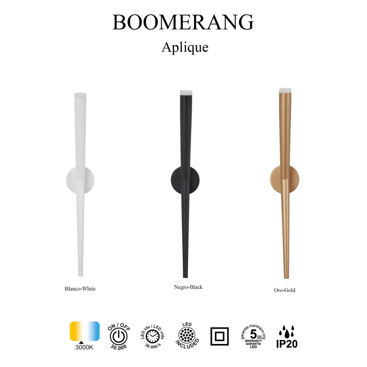 Настенный светильник Mantra Boomerang 9246