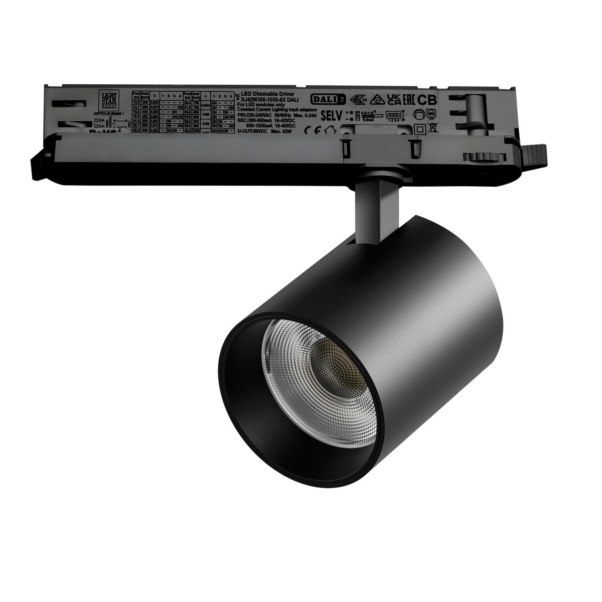 Трековый трехфазный светильник Quattro LED с управлением DALI Lightstar Alta Base A5437DALI