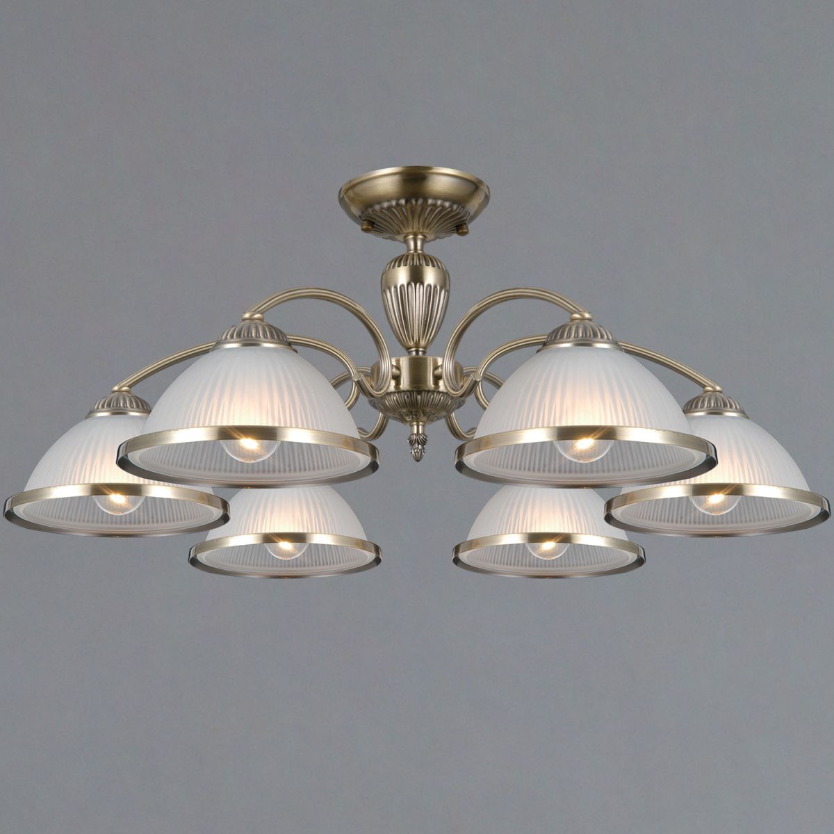 Люстра на штанге Illumico IL0596-6CSQ-25 AB AREZZO Люстра на штанге Illumico IL0596-6CSQ-25 AB AREZZO