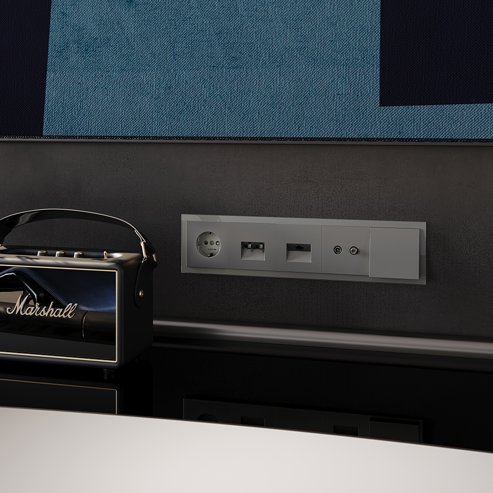 Рамка на 5 постов Voltum S70 VLS110504 (шелк, стекло)