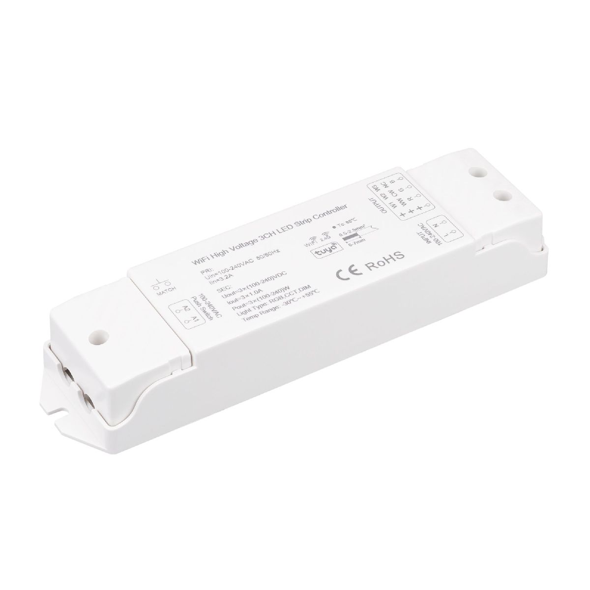 Диммер Arlight SMART-PWM-103-72-SH-PS-SUF (230V, 3x1A, TUYA Wi-Fi, 2.4G) 046524 Диммер Arlight SMART-PWM-103-72-SH-PS-SUF (230V, 3x1A, TUYA Wi-Fi, 2.4G) 046524
