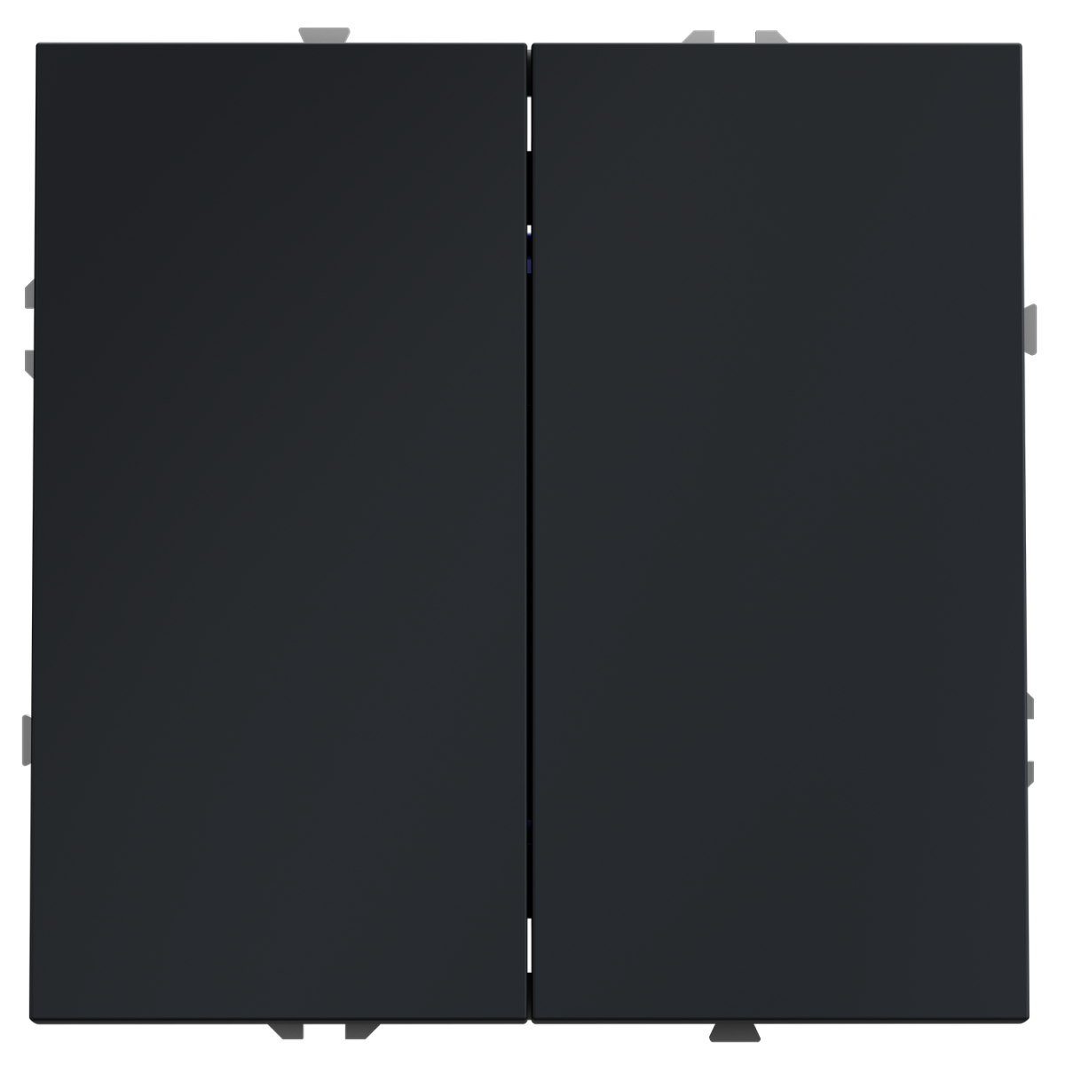 Перекрестный переключатель встраиваемый Voltum S70 двухклавишный 10А, (графит) VLS020507