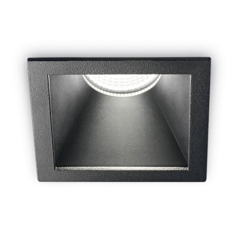 Встраиваемый светодиодный светильник Ideal Lux Game Square Black Black 192383 Встраиваемый светодиодный светильник Ideal Lux Game Square Black Black 192383