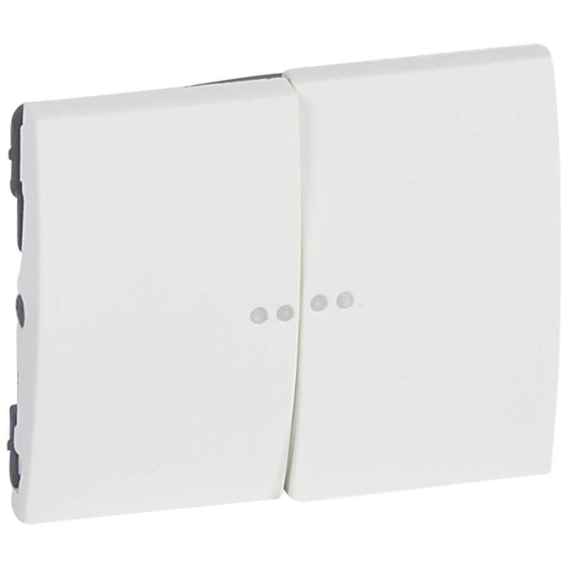 Клавиша Legrand Galea Life выключателя двойная с индикацией белая 771079