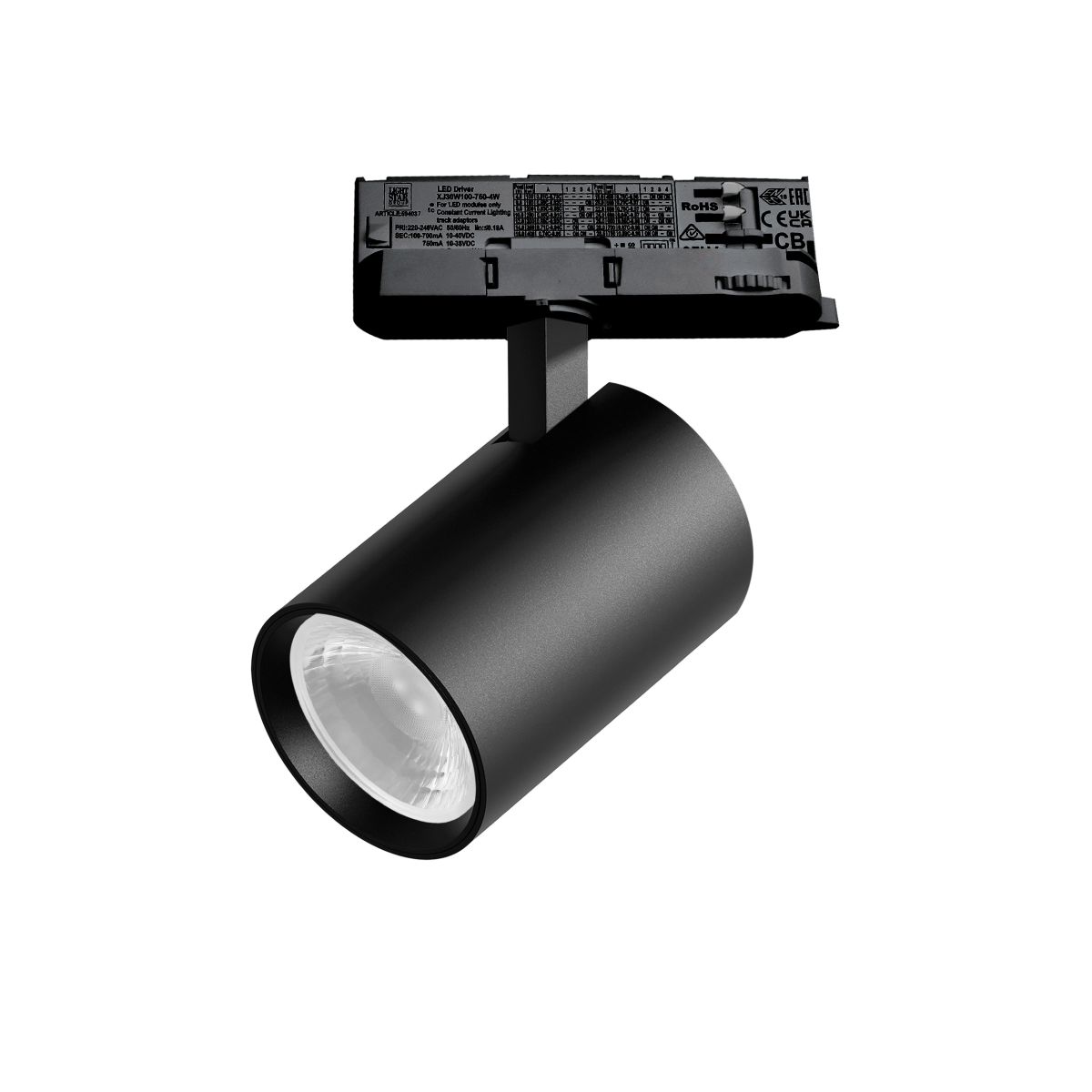 Трековый трехфазный светильник Quattro LED 36G с адаптером Lightstar Alta Base A5237QT36G (215237 + 594037 + 215203)