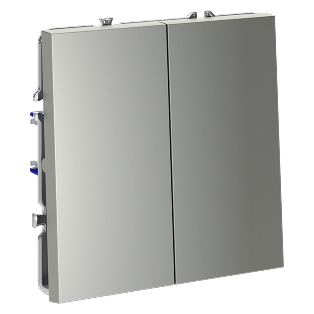 Выключатель с самовозвратом двухклавишный Voltum S70 VLS020605 (сталь)