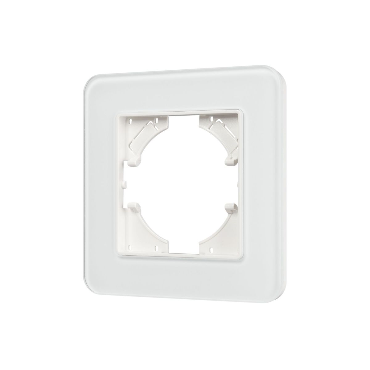 Рамка стеклянная на 1 пост Arlight FRM-OMALI-GS-1-WH 049648