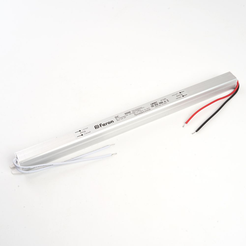 Трансформатор для светодиодной ленты Feron LB001 60Вт 24В IP20 48014 Трансформатор для светодиодной ленты Feron LB001 60Вт 24В IP20 48014