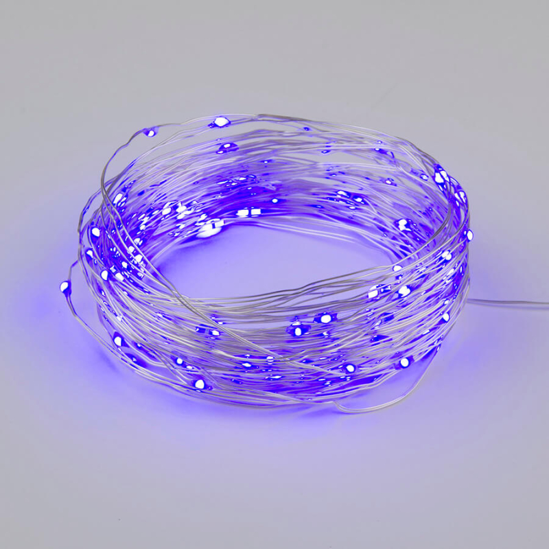 Светодиодная гирлянда Uniel Роса (UL-00007187) фиолетовый ULD-S1000-100/SCB/3AA Purple IP20 Dew