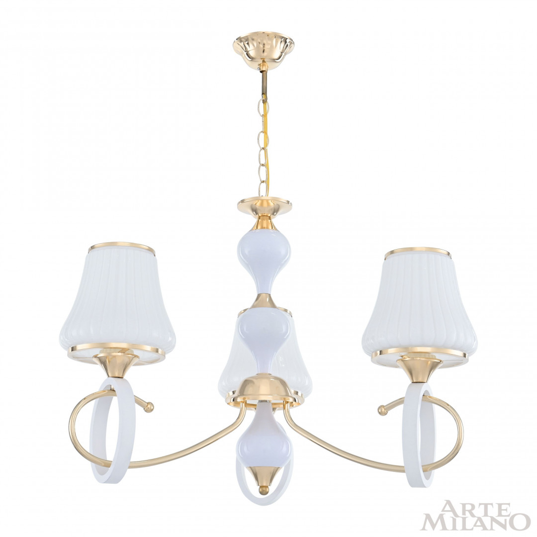 Подвесная люстра Arte Milano Florentia-2387 302387/3 Wh/Gd