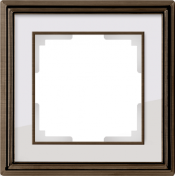 Рамка на 1 пост, бронза/белый, Palacio, WL17-Frame-01