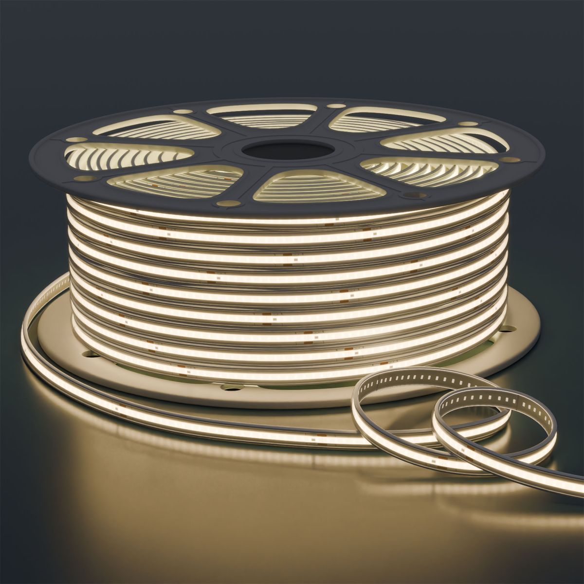 Светодиодная лента Apeyron 220В COB 9Вт/м 4000К 50м IP65 10-111