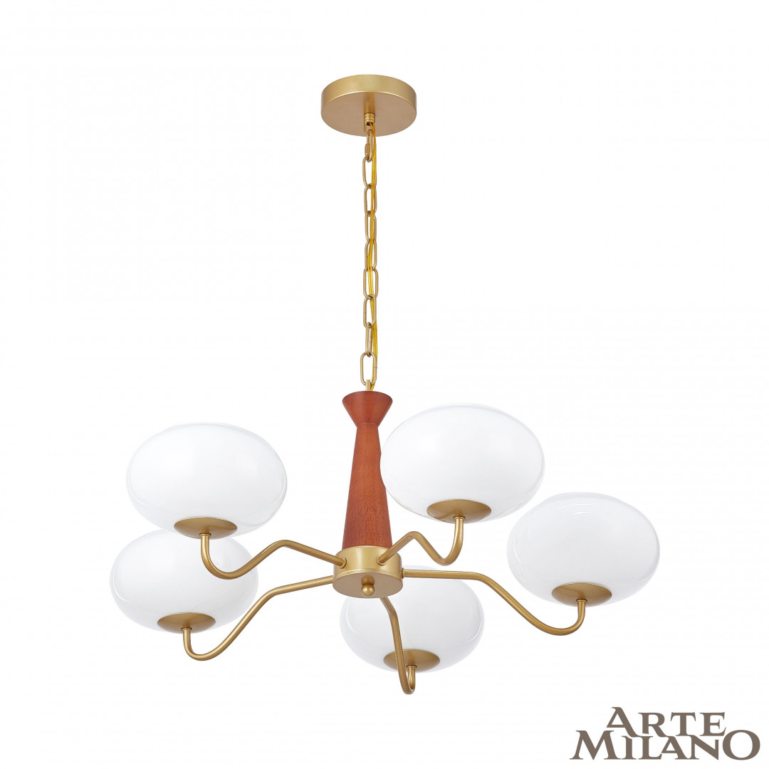 Подвесная люстра Arte Milano Napoli 310166/D680/5 BS/WD Подвесная люстра Arte Milano Napoli 310166/D680/5 BS/WD