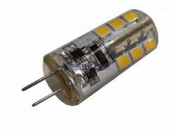 Лампа LED G4(пуля), 1.5W, 12V, теплый 3000К, 90Lm