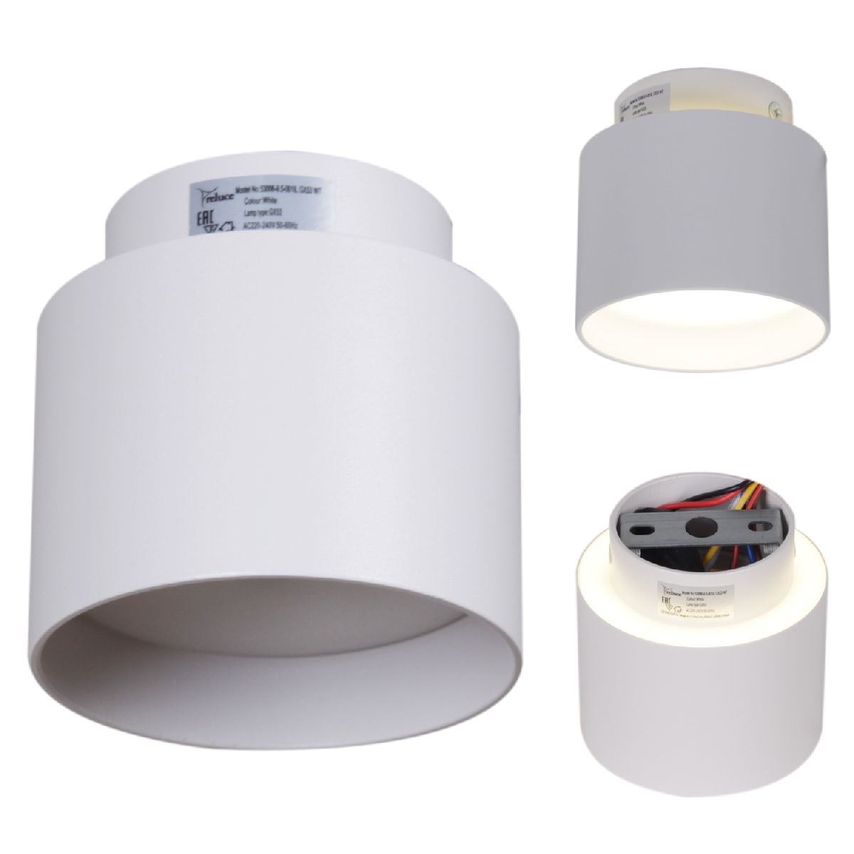 Накладной светильник Reluce 53006-9.5-001IL GX53+LED3W WT Накладной светильник Reluce 53006-9.5-001IL GX53+LED3W WT
