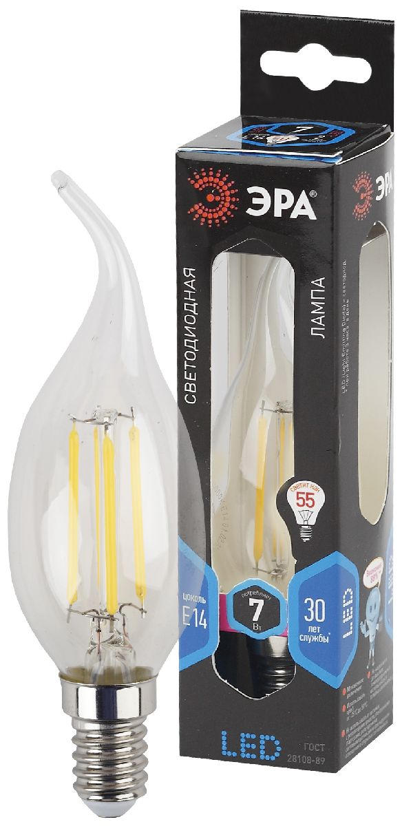 Лампа светодиодная Эра E14 7W 4000K F-LED BXS-7W-840-E14 Б0027945 Лампа светодиодная Эра E14 7W 4000K F-LED BXS-7W-840-E14 Б0027945