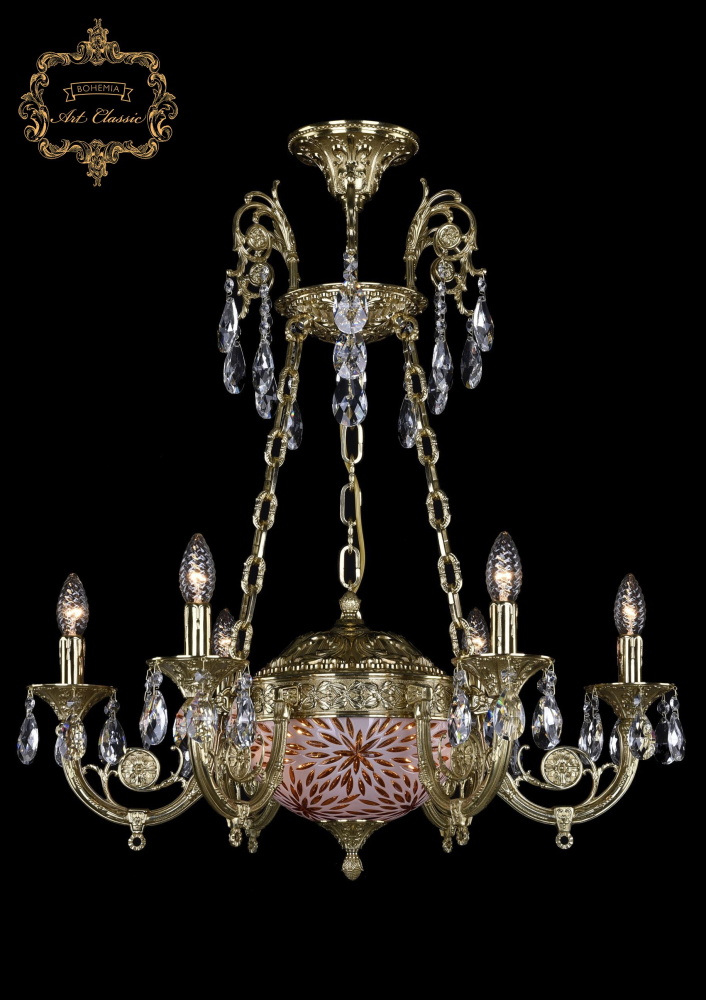 Подвесная люстра Art Classic 31.44.6.KR175SP.250IT.G.Sp.Amber.White.1A