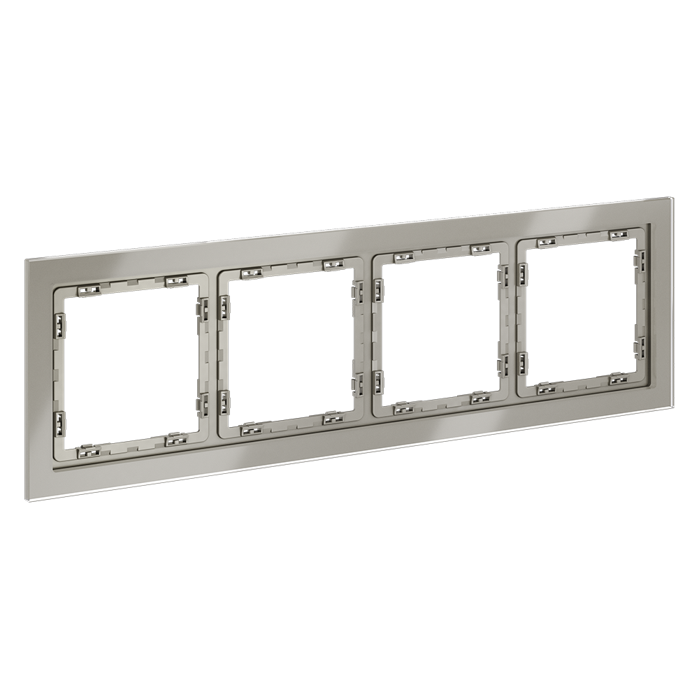 Рамка на 4 поста Voltum S70 VLS110404 (шелк, стекло)