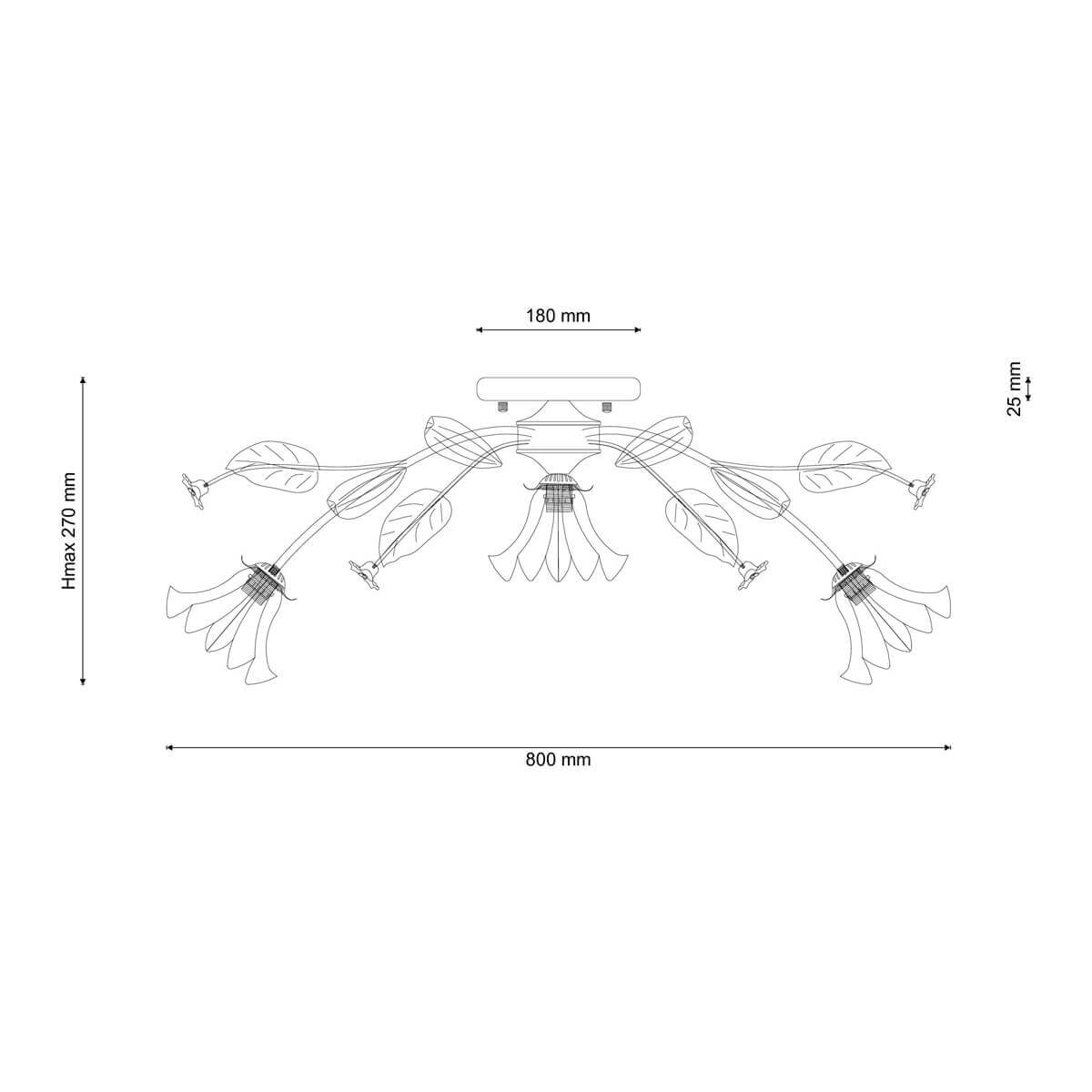 Потолочная люстра Lucia Tucci Fiori Di Rose 112.8.1 Потолочная люстра Lucia Tucci Fiori Di Rose 112.8.1