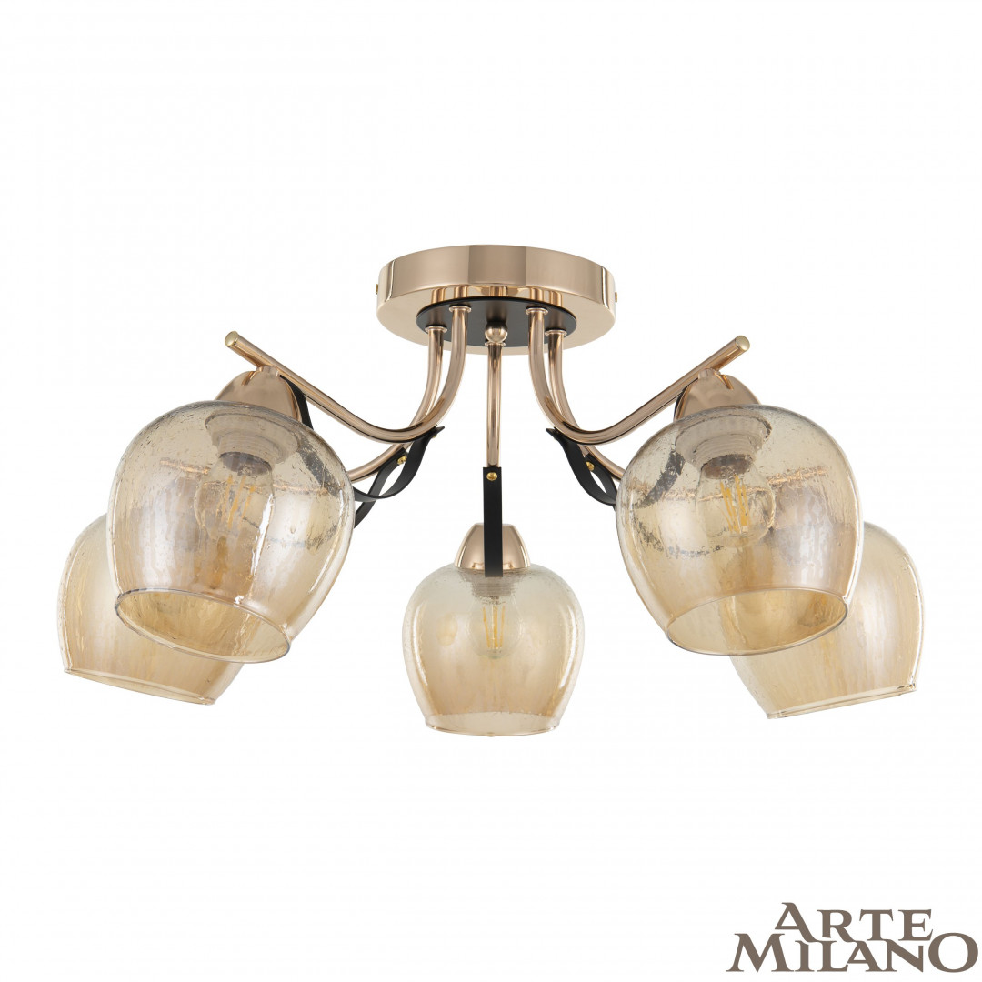 Потолочная люстра Arte Milano Amalfi 322306/5 FG+BK Потолочная люстра Arte Milano Amalfi 322306/5 FG+BK