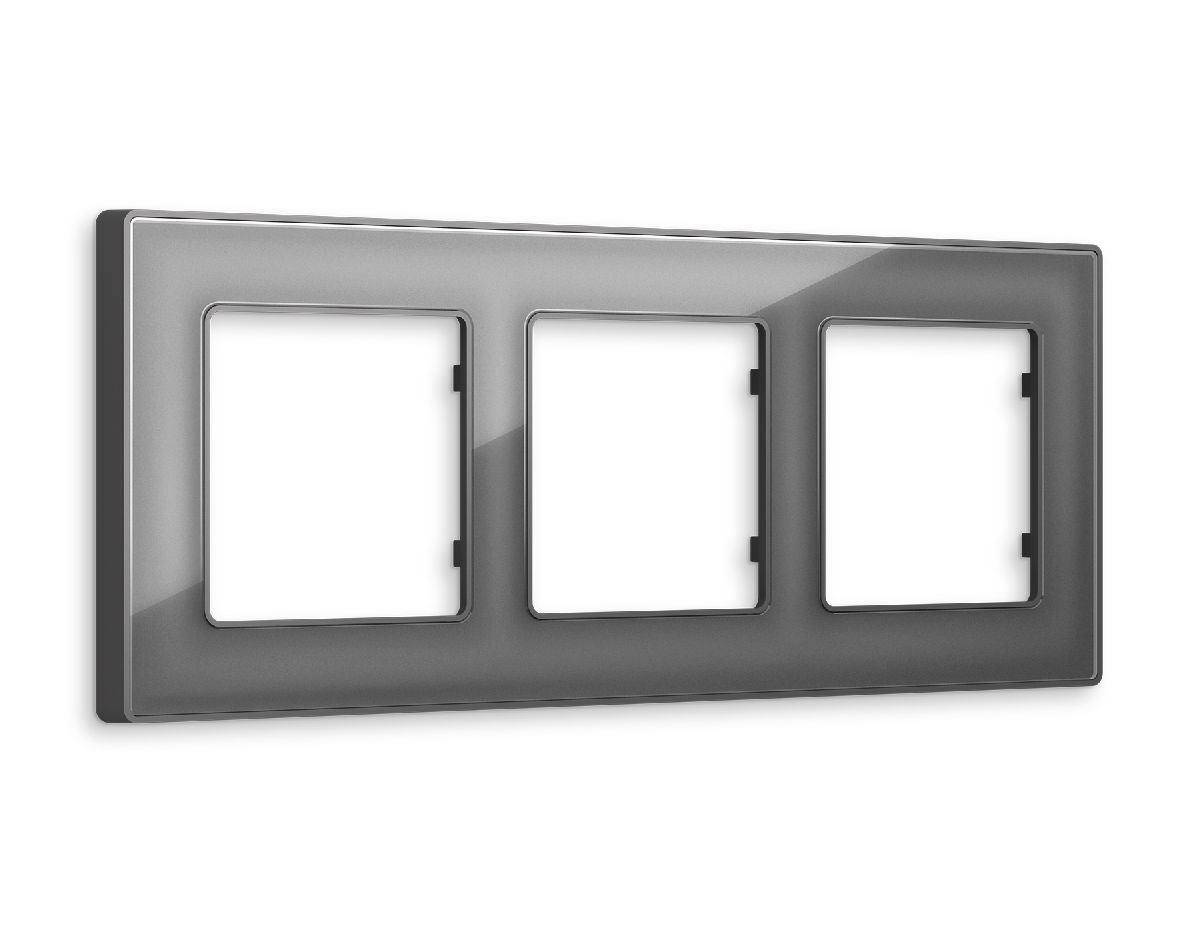 Рамка трехместная Ambrella Volt Arctic AF580653