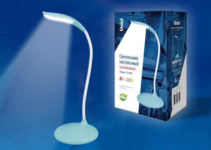Настольная лампа (UL-00004140) Uniel TLD-558 Blue/LED/280Lm/5000K/Dimmer Настольная лампа (UL-00004140) Uniel TLD-558 Blue/LED/280Lm/5000K/Dimmer