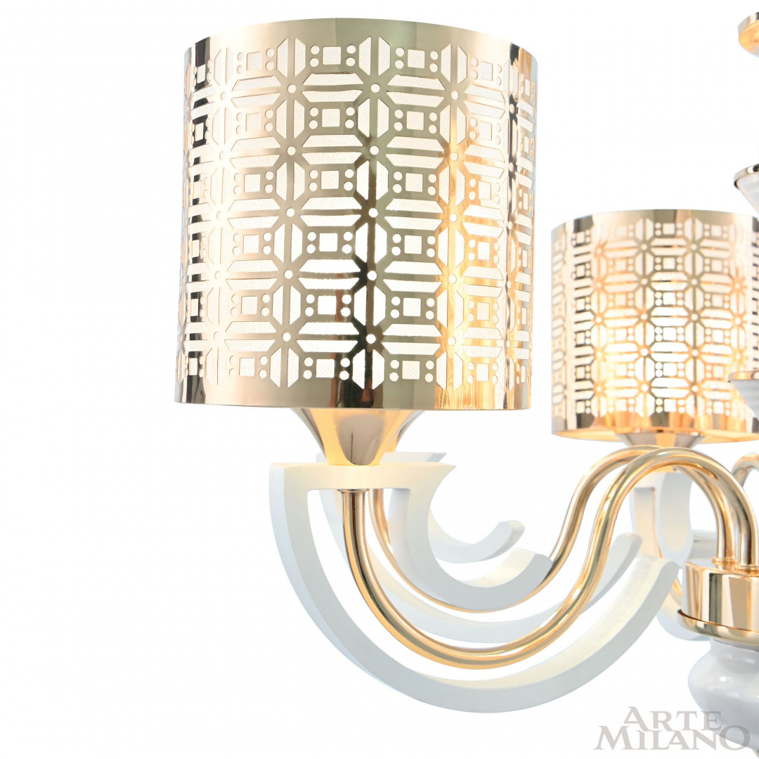 Подвесная люстра Arte Milano Florentia-8857 308857/6 Wh/Gd