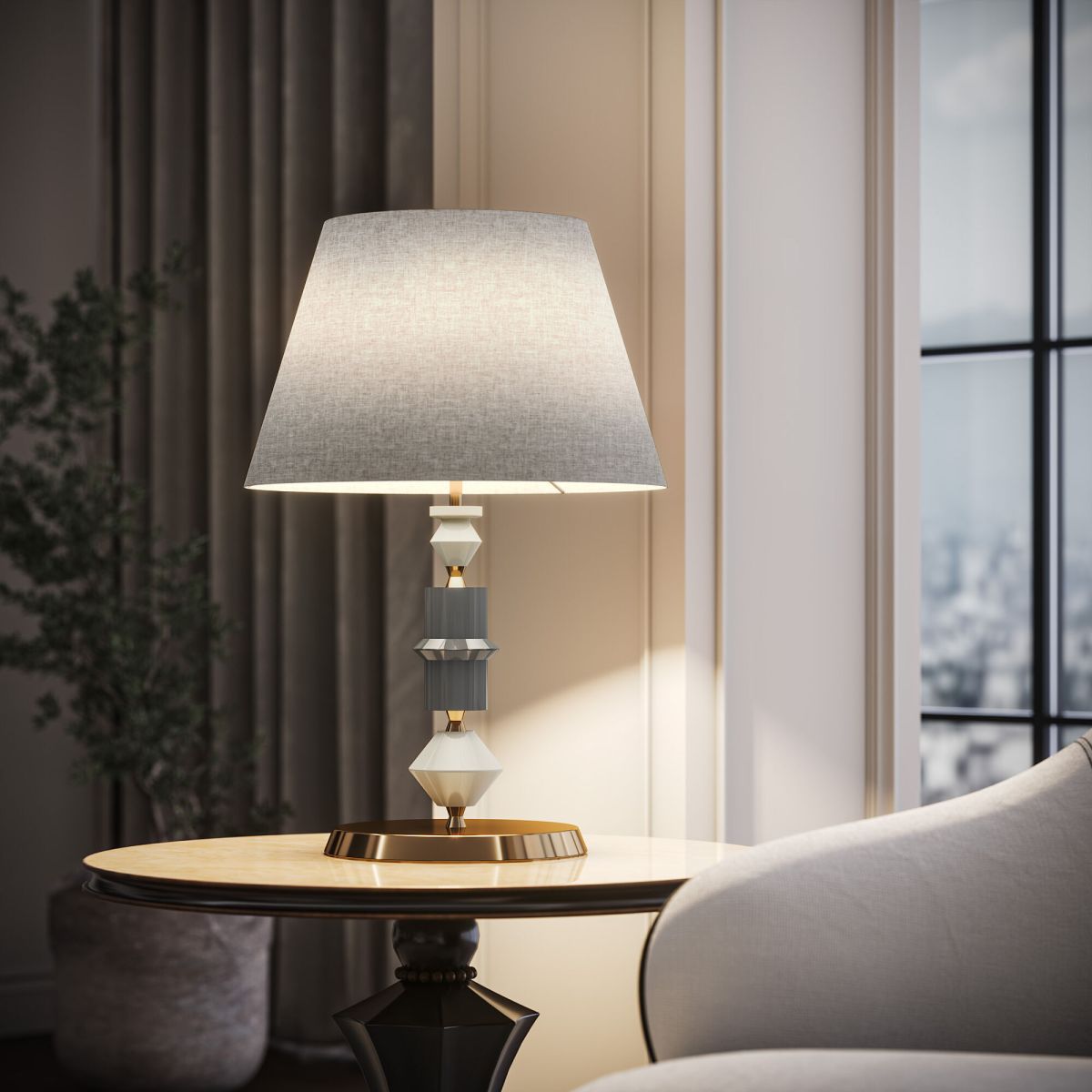 Настольная лампа Eurosvet Olaria 108012 латунь a071406