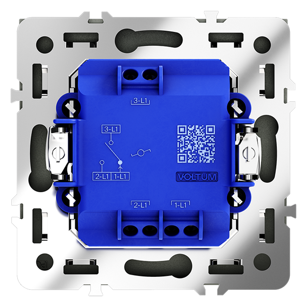 Проходной переключатель одноклавишный Voltum S70 VLS010306 (титан)