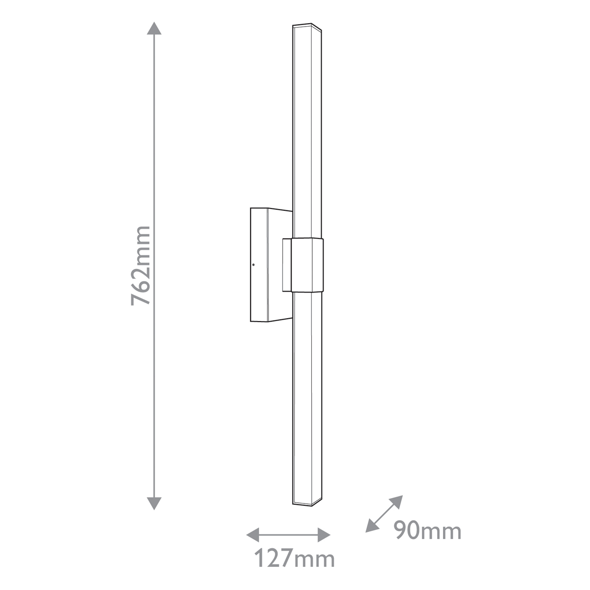 Уличный настенный светильник Kichler KL-NOCAR-L-BK