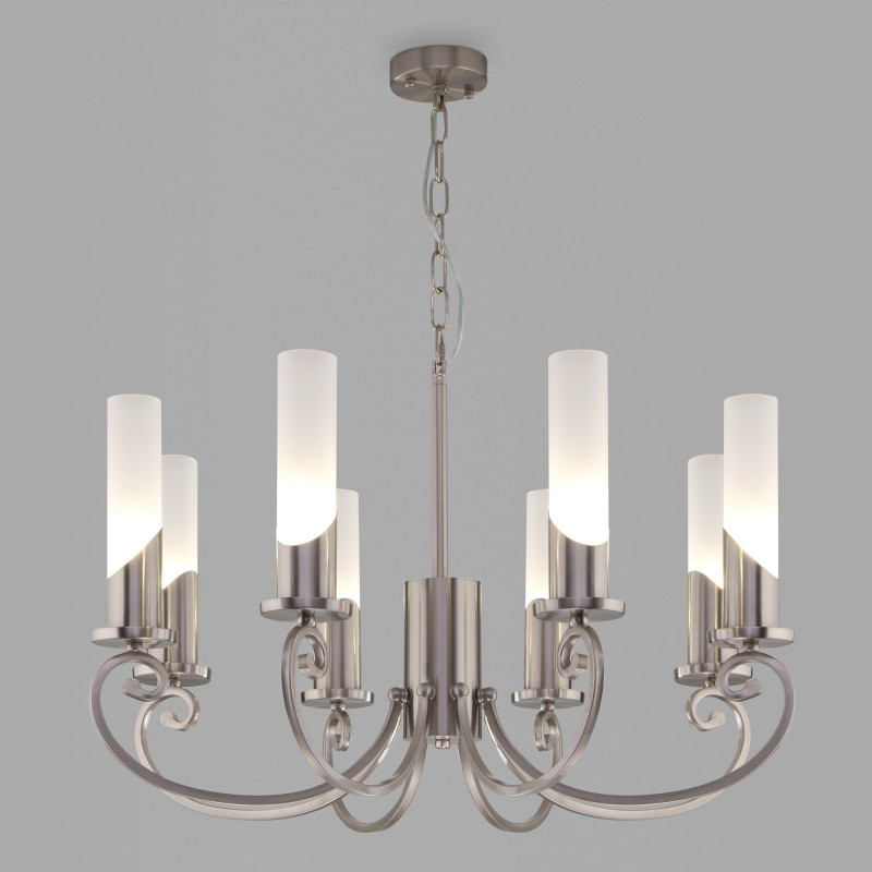 Подвесная люстра Eurosvet 60117/8 никель Smart a050019 Подвесная люстра Eurosvet 60117/8 никель Smart a050019