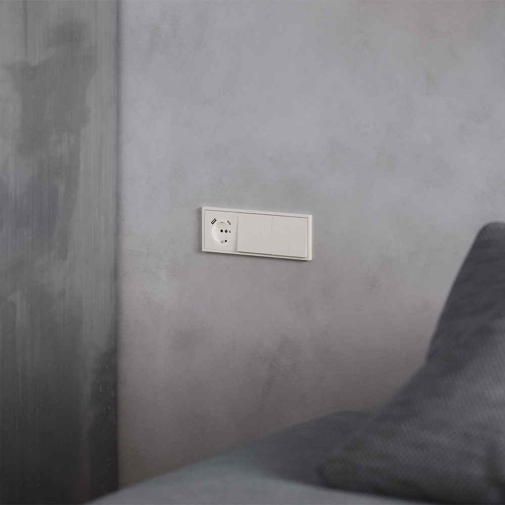 Клавиши для выключателя/переключателя двухклавишного Voltum S70 (хлопок) VLS000313