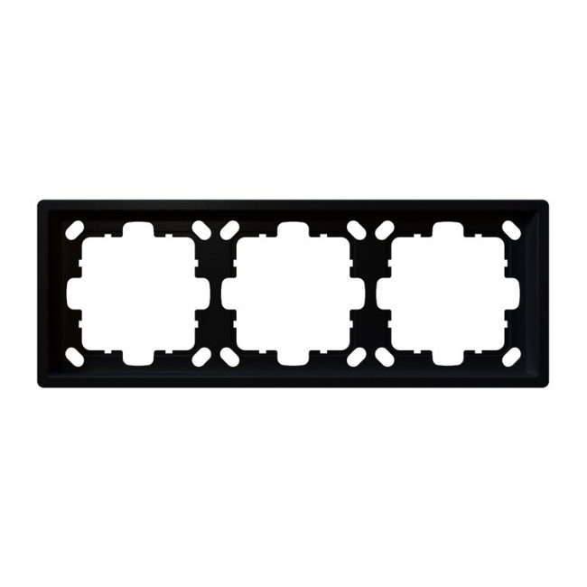 Рамка серия FD 3-постовая (soft touch) Jasmart FD1003PBM
