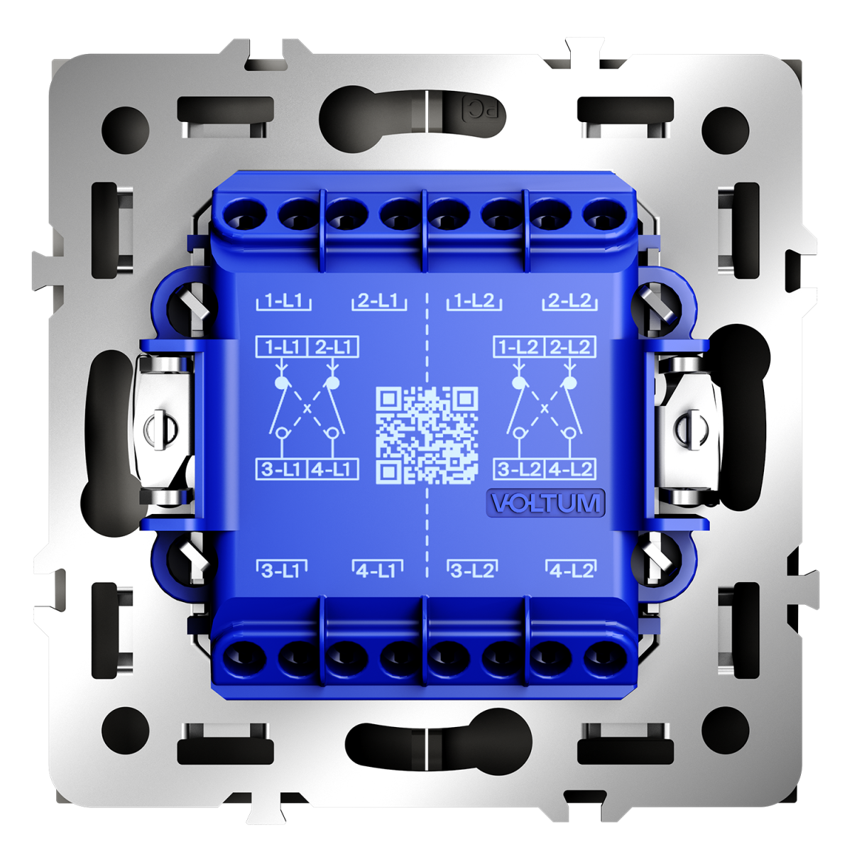 Перекрестный переключатель встраиваемый Voltum S70 двухклавишный 10А, (кашемир) VLS020503