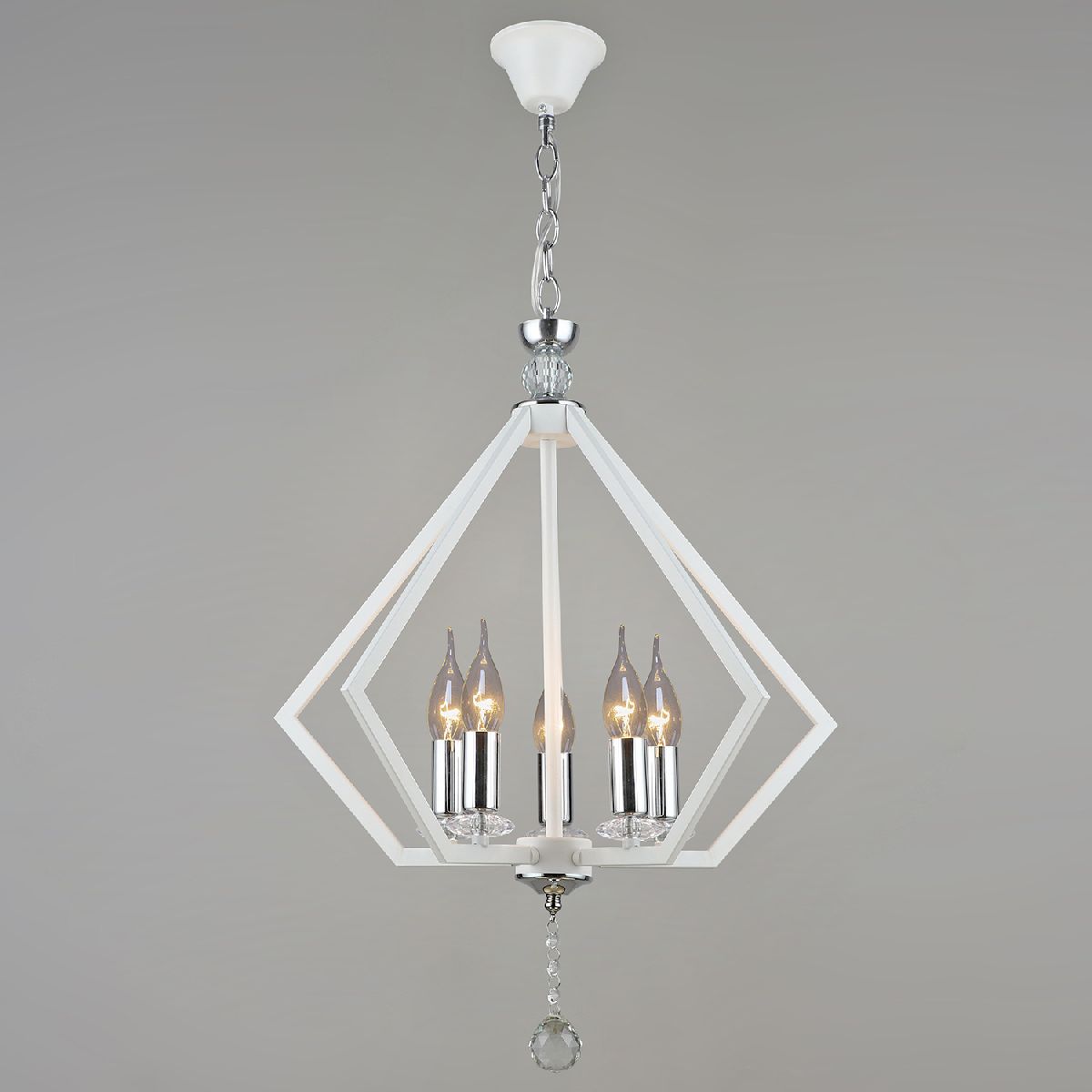 Подвесная люстра Reluce 05325-0.4-05 WT+CR Подвесная люстра Reluce 05325-0.4-05 WT+CR