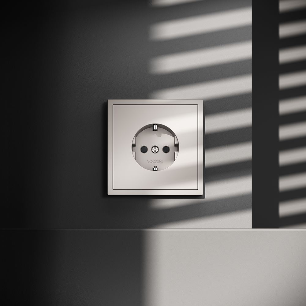 Розетка со шторками Voltum S70 VLS040203 (кашемир)