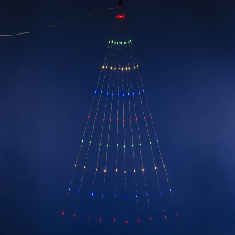 Уличная светодиодная гирлянда (UL-00007283) Uniel Лучи росы 220V  разноцветный ULD-E0120-120/STA Multi IP44