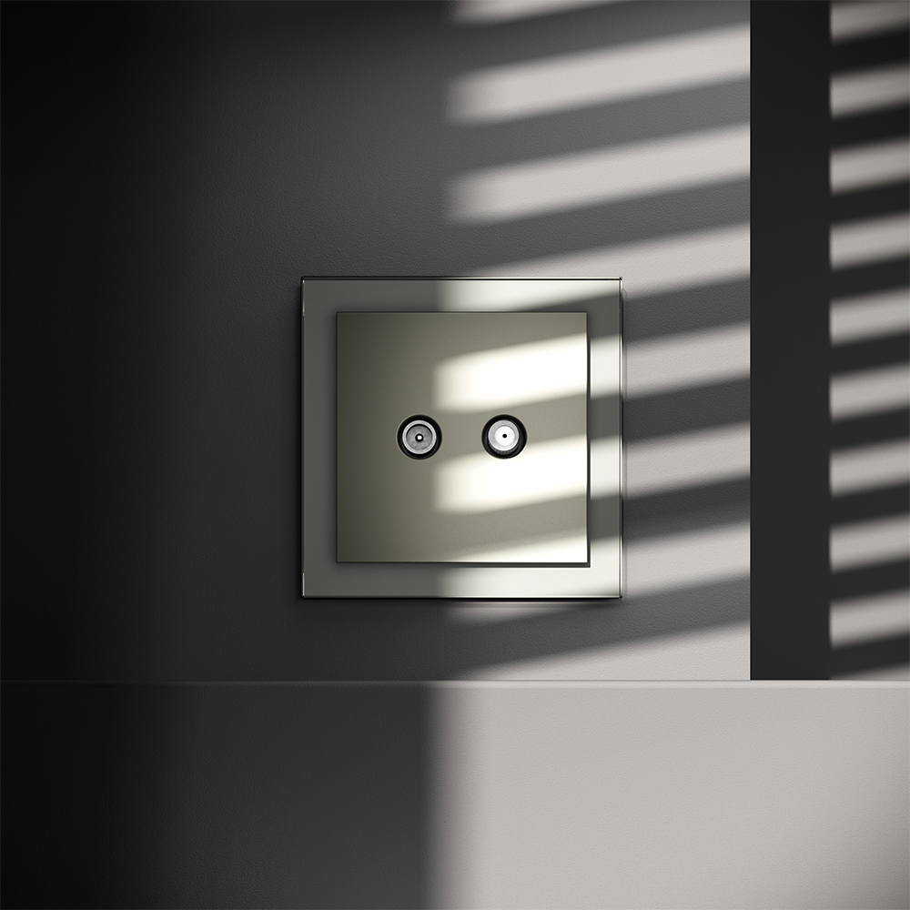 Розетка телевизионная Voltum S70 VLS060405 (сталь)