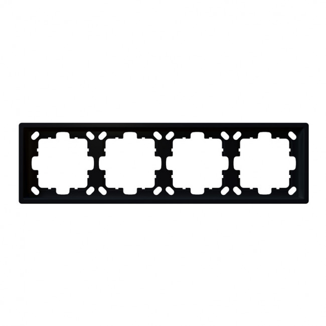 Рамка серия FD 4-постовая (soft touch) Jasmart FD1004PBM