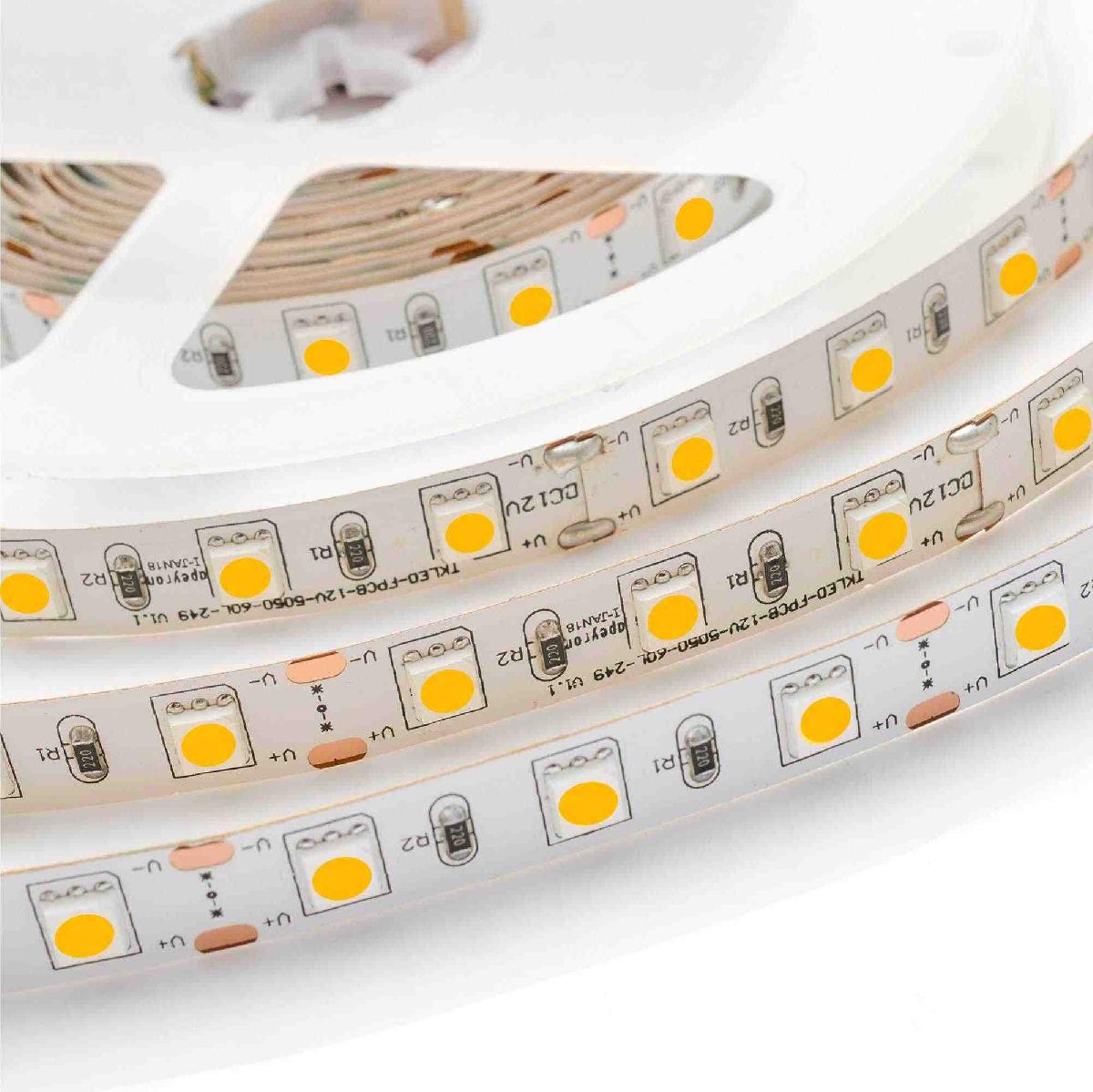 Светодиодная лента Apeyron 24В ПРО 14,4Вт/м smd5050 60д/м IP20 1100Лм/м 5м 3000К 00-308