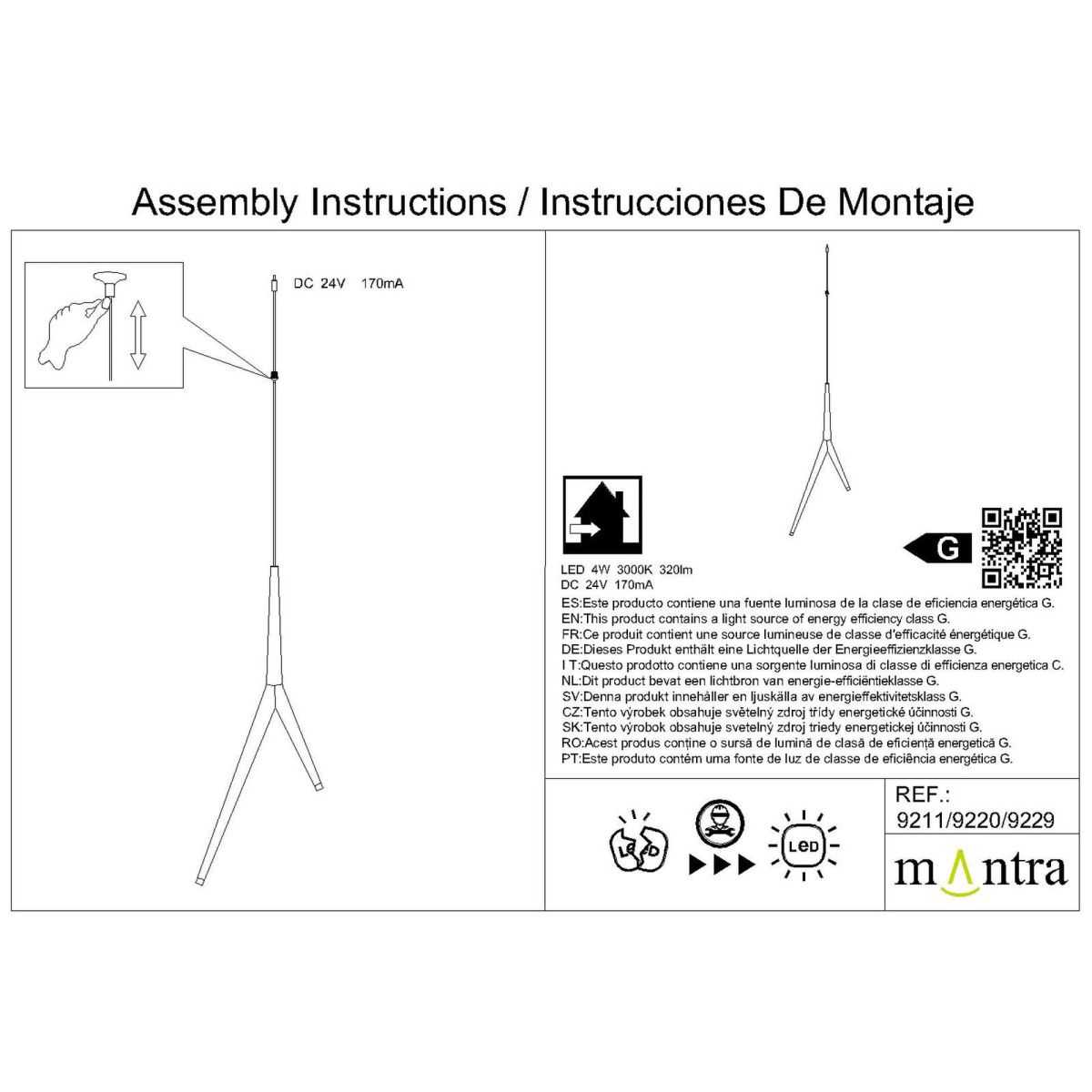 Подвесная люстра Mantra Arrecife 9366+9211 (8L)