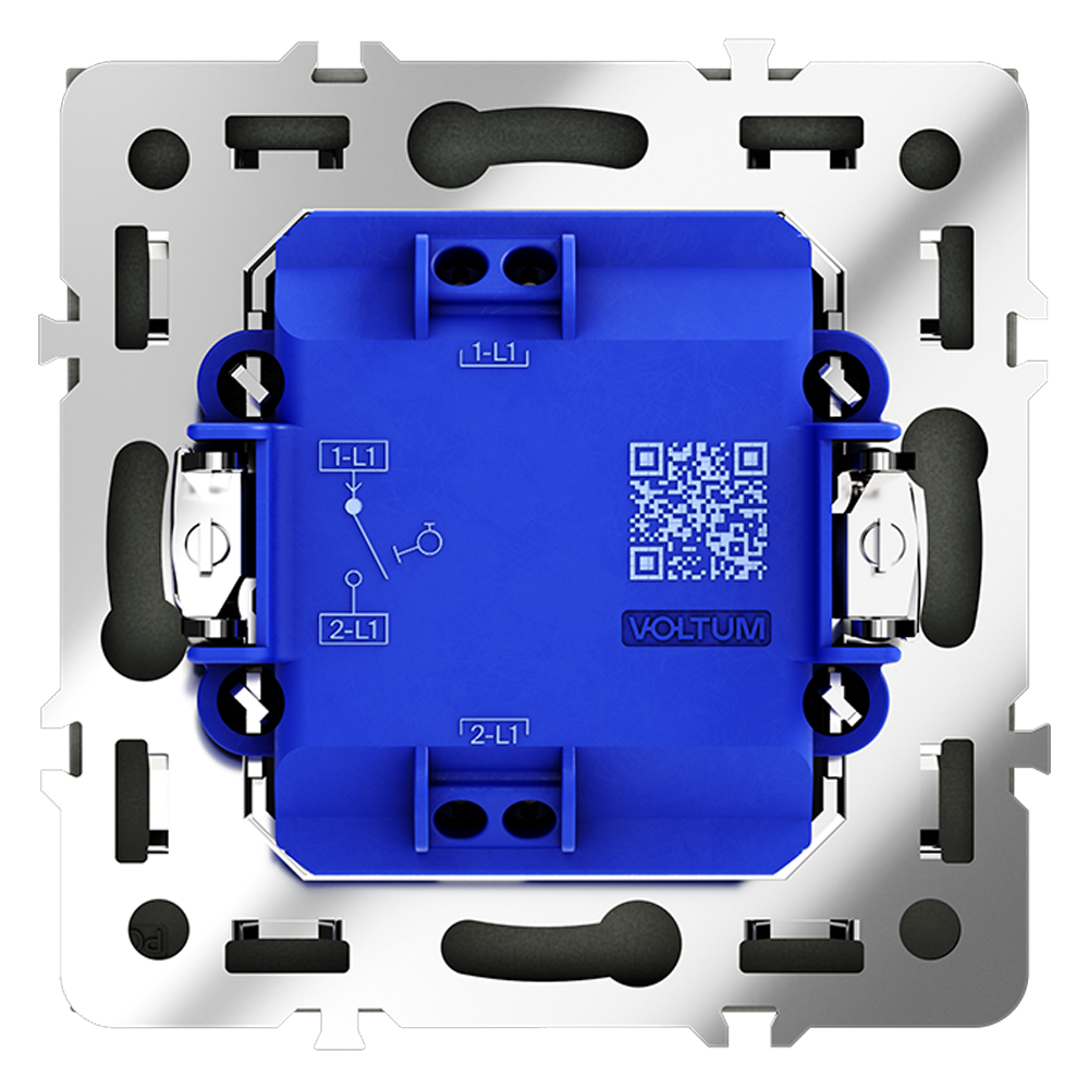 Выключатель с самовозвратом одноклавишный Voltum S70 VLS010606 (титан)