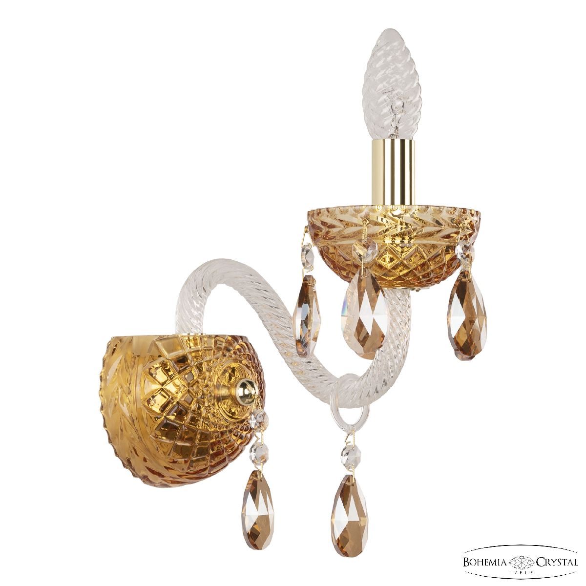 Бра Bohemia Ivele Crystal 5417B/1/165 G Amber/M-1F K721 Бра Bohemia Ivele Crystal 5417B/1/165 G Amber/M-1F K721